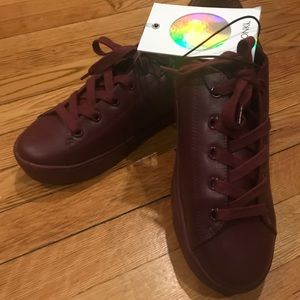 Burgundy sneakers from Boohoo Size 11